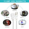2FT Polarized 2Prong Extension Cord - White Replacement US AC