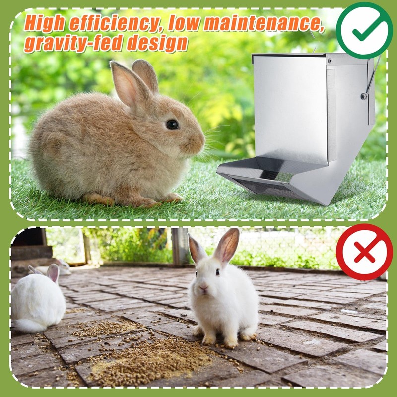 Maxcheck 8 Pcs Rabbit Feeder for Cages Bulk Small Animal