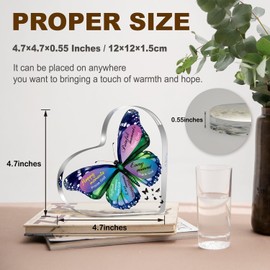 Christian Gifts for Women, Spiritual Acrylic Sign Plaques Decorations Gifts for Women, Butterfly Inspirational Gifts for Friends, Inspiration Religious Gifts