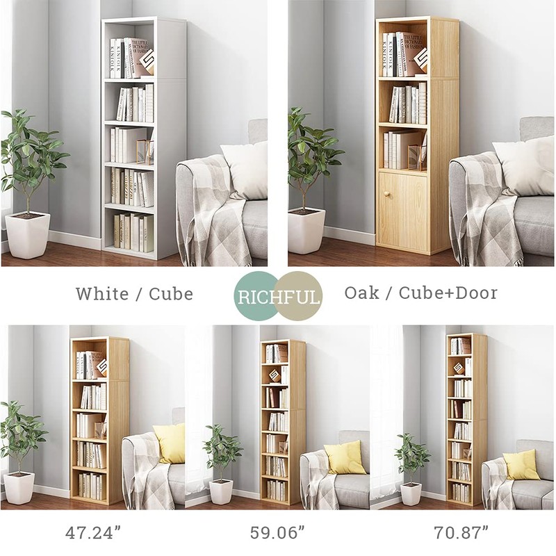 IOTXY Small Narrow Corner Bookcase - 71 Inches Tall Gap