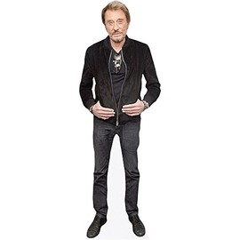 Johnny Hallyday (Black Outfit) Mini Size Cutout