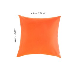 2Pcs Orange Outdoor Waterproof Throw Pillow Covers Garden Farmhouse Cushion Case Decorative Square Pillows Cushion Cover for Patio Tent Couch Sofa (45x45 cm/17.7x17.7 inch, Excluding Pillow)