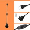 HALOTEC Power Cable with Lamp Holder and Switch 3 m
