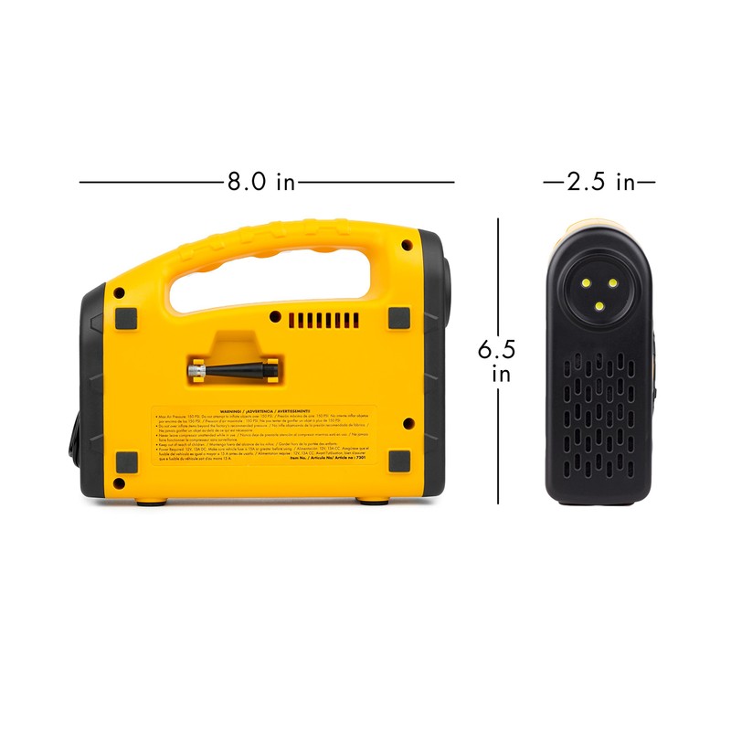 Wagan EL7301 - Compresor/inflador de aire compacto, de ajuste rápido,