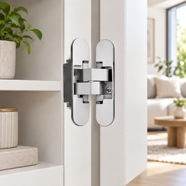 Invisible Door Hinges for Concealed Furniture Doors – Stainless Steel Hidden Hinge Hardware for Home Improvement Projects