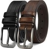 DOOPAI Mens Leather Belts Pin Buckle belt,Dress Belt Casual Wear