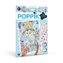 POPPIK 1841208 Sticker Poster, Party, Creative Poster with Removable Stickers, Cat Sticker Set for Crafts, for Children from 5 Years, 48 x 68 cm