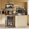 COCOLUCKY 4-Tier Mini Fridge Stand with Storage,Mini Fridge Cabinet with