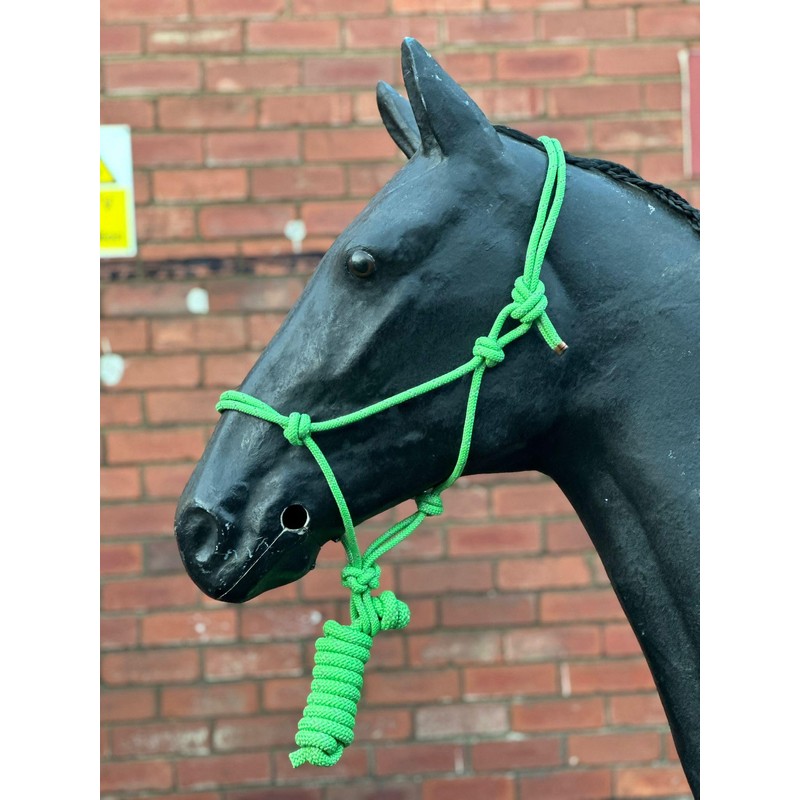 Hi-Viz Reflective Rope Headcollar with Lead Rope Se Fully Adjustable
