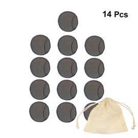 FOMIYES Reusable Facial Cleansing Pads 14ct Bamboo Fiber Makeup Remover Soft and Gentle for Sensitive Skin Face Wash Cosmetics Mat