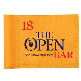 Golf Flag 8x6 Inch – 420D Nylon Double-Sided Mini Pin Flag with Tube Inset, Practice Putting Green Flags for Yard (The Open Bar)