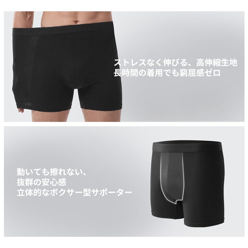 [アクレイス] 水着 インナーパンツ BOXサポーター ボクサータイプ 吸汗速乾 通気性 メンズ alm-bt26053mbl