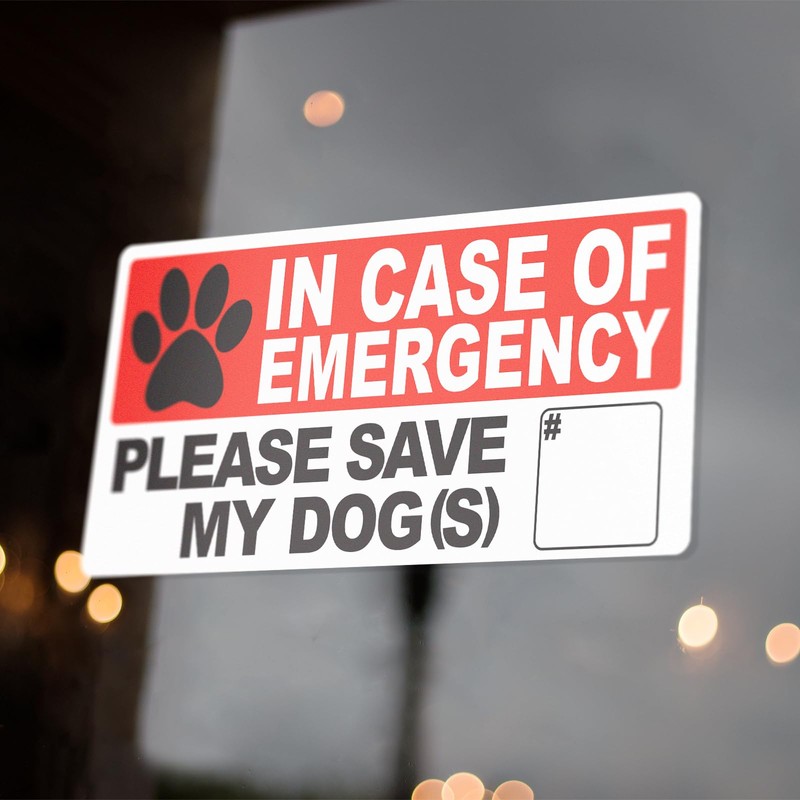In Case of Emergency, Save My Dog(s) - 2 Stickers