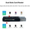 CFIKTE USB Card Reader，2 in 1 USB 3.0 HighSpeed Memory