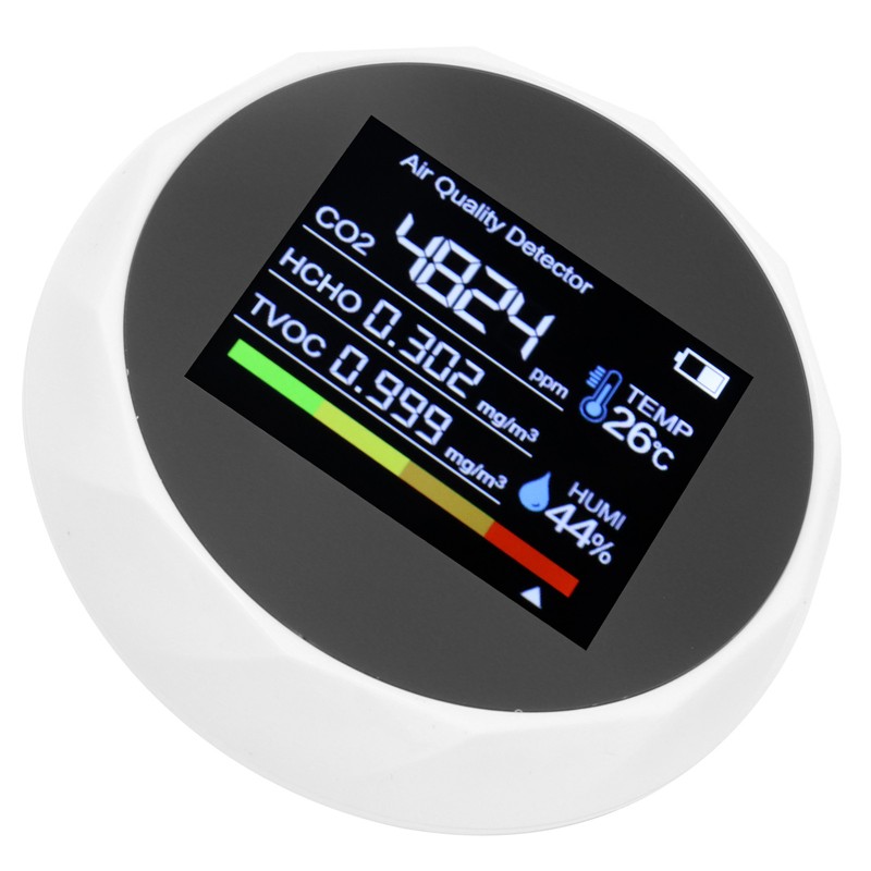Air Quality Detector Multifunction TVOC CO2 Detector Digital Temperature Humidity