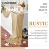 YMHPRIDE 6 Pack Cheesecloth Table Runner, Beige, 90x300cm Light Brown