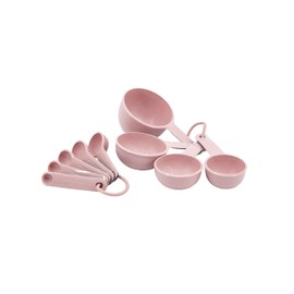 KitchenAid - Measuring Cups and Spoons Set, 9-Piece Nesting Measuring Spoons and Cups (Dried Rose)
