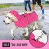 Lukovee Dog Raincoat, Adjustable Dog Rain Jacket with Clear Hooded