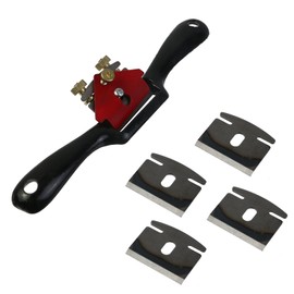 UTALIND 1 Pcs Flat Spokeshave with 4 Pcs Metal Blade Adjustable Spokeshave Metal Manual Wood Planers Suitable for Wood Craft