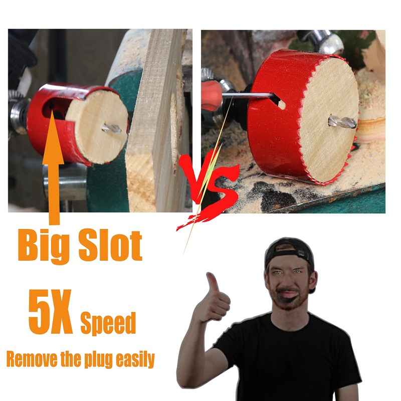 WOWSUPM 6” Carbide Tipped Deep Hole Saw Cutter 2.36” Depth