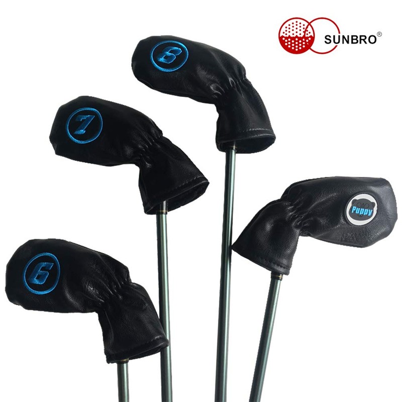 Sunbro Golf Luxury Embroidered Puppy Iron Cover Golf Head Covers