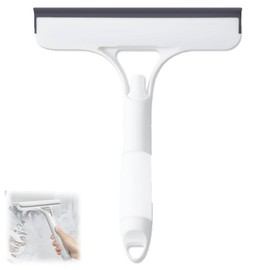 3 in 1 Window Cleaning Scraper，3 in 1 Spray Squeegee， Multifunctional Glass Cleaner Tool with Microfiber Pad for Home, Car, Mirrors, and Shower Surfaces (White)