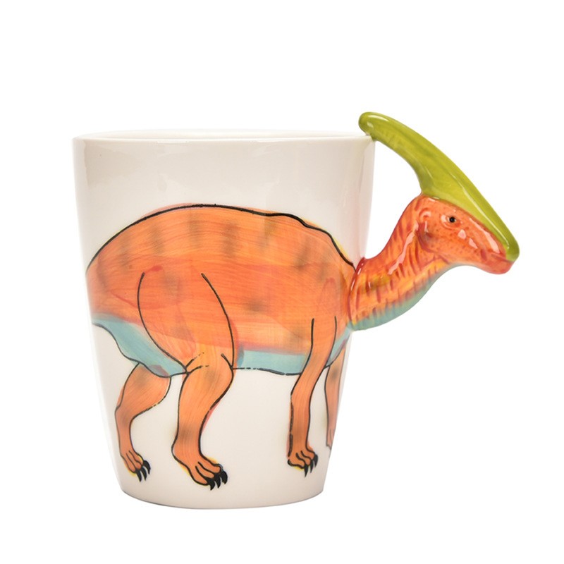 400ml Dinosaur Shaped Mug Cute Animal Ceramic Mug Office Mug