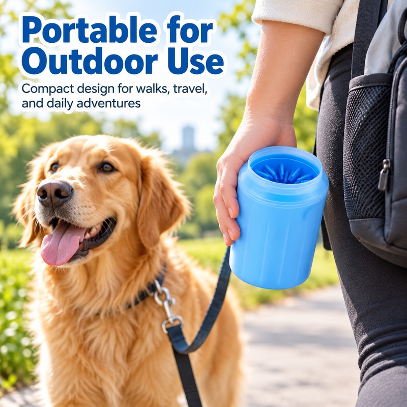 Dog Paw Cleaner Cup for Muddy Paws – Soft Silicone