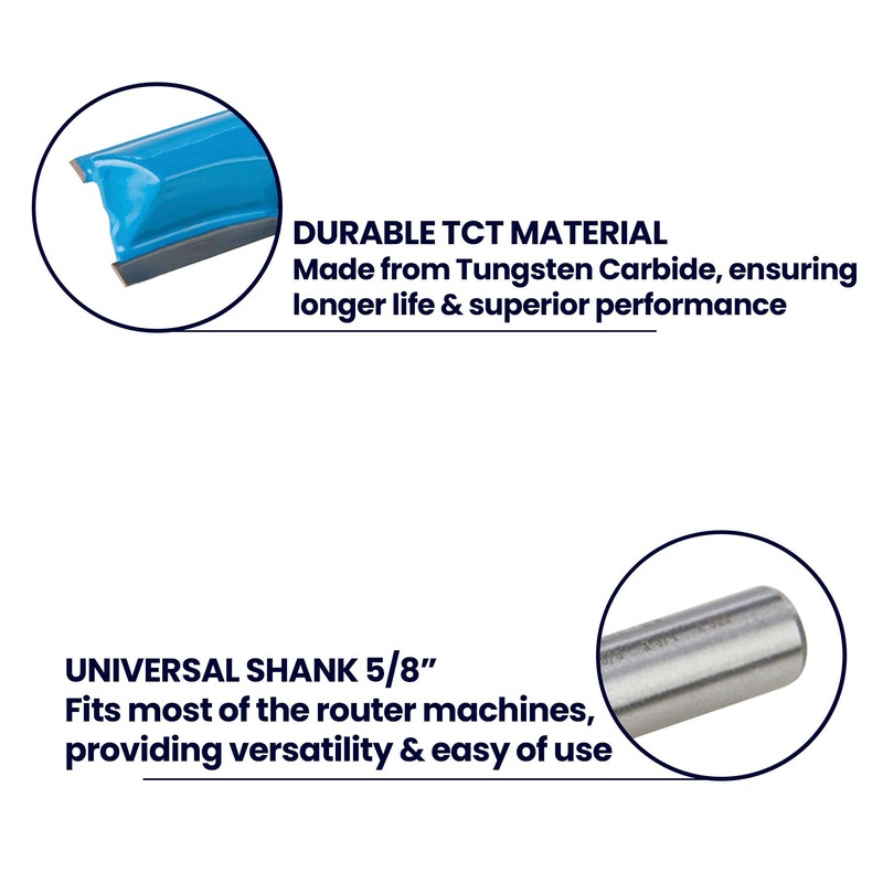 Dapetz ® 8mm Template Cutter Flush Trim Router Bit Top