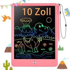 EooCoo 10 Inch LCD Writing Board Toy for Boys 3-5 Years Old Educational Toys for Preschool Kids Toddlers Travel Toys Easter Basket Filler Colouring Books Pink