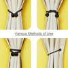 Yazikisa Black Magnetic Curtain Tiebacks 4 Pack Curtains Tie Backs