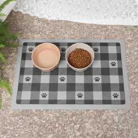 Casaido Pet Feeding Mat-Absorbent Dog Food Mat-Dog Mat for Food and Water-No Stains Quick Dry Dog Water Dispenser Mat-Pet Supplies-Dog Placemat Dog Water Bowl for Messy Drinkers.15.7x23.6 inches.