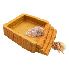 Hermit Crab Water Bowl with Climbing Ramp, Resin Hermit Crab Water Pool, Hermit Crab Tank Accessories, Habitat Accessories for Hermit Crab, Hermit Crab Climbing Toys