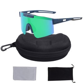 BLAZDEVE Polarized Cycling Glasses for Men Women, UV400 Fashion Sports Sunglasses, Half Frame Driving Fishing Sun Glasses for Outdoor Cycling Driving Golf Running Fishing (Blue)