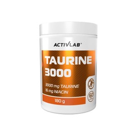 Activlab TAURINE 3000 – Taurin Pulver mit 3000 mg Taurin & 16 mg Niacin (Vitamin B3) pro Portion – geschmacksneutral – Nahrungsergänzungsmittel für Erwachsene – 180 g Dose