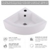 Small Corner Wall Mount Bathroom Sink and Faucet Combo -