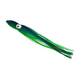 Delta Tackle Squid Hoochy 4.5", 5 Pk (Blue/Green)