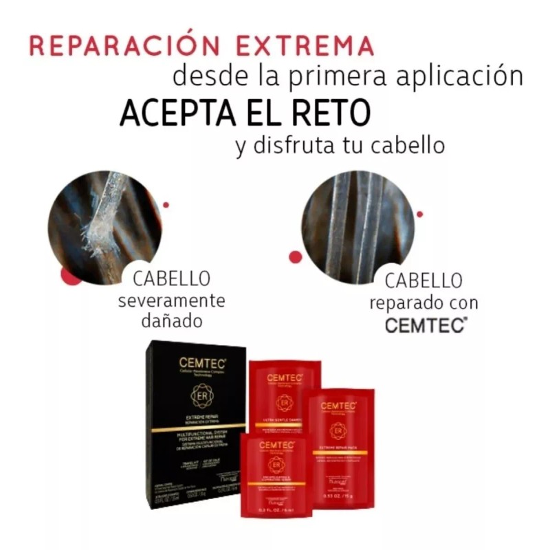 Nutrapel Kit Viaje Cemtec Sistema Multifuncional Reparación Capilar