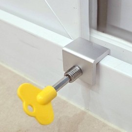 Window Frame Security Lock (1-Hole, 2-Hole) Anti-Opening 2-Hole Security Lock 4ea