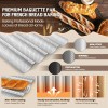 Pavsrmy Baguette Bread Pan, Premium Nonstick Perforated Baguette Pan for