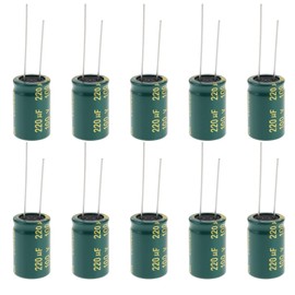EMSea Radial Electrolytic Capacitors 100 V 220 UF for TV LCD Monitor Cabinet Circuit Boards Pack of 30