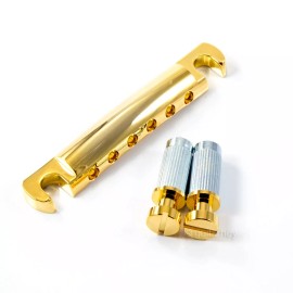 Gotoh NEW GOTOH GE101A Aluminum Stop Tailpiece w/ Metric Studs Import Guitars - GOLD