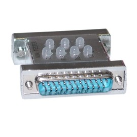 31D3-41200 Serial Mini Tester, DB25 Male to DB25 Female