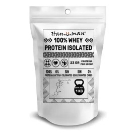 Proteina Pura Sin Sabor Aislada Whey Isolated 1kg Hanuman                                                                                             