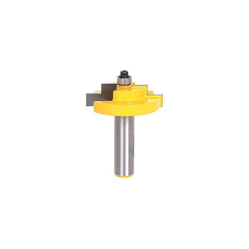 YONICO Stepped Rabbet Router Bit 1/4-Inch Glass 1/2-Inch Shank 18126