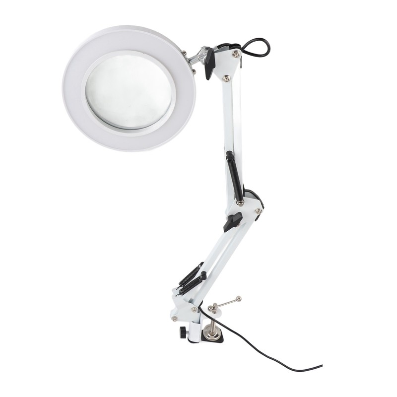 5X Magnifying Glass Clip On LED Tattoo Desk Lamp USB