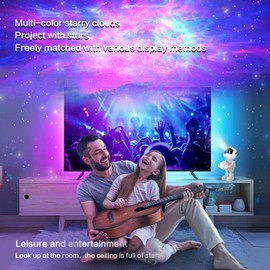 Skylla Astronaut Starry Sky Projector Astronaut Projector with Remote Control and Star Projector 360° Rotation Gift for Children Adults Night Light for Christmas Thanksgiving New Year