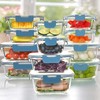 UMEIED 12 PACK Glass Food Storage Containers with Leak Proof