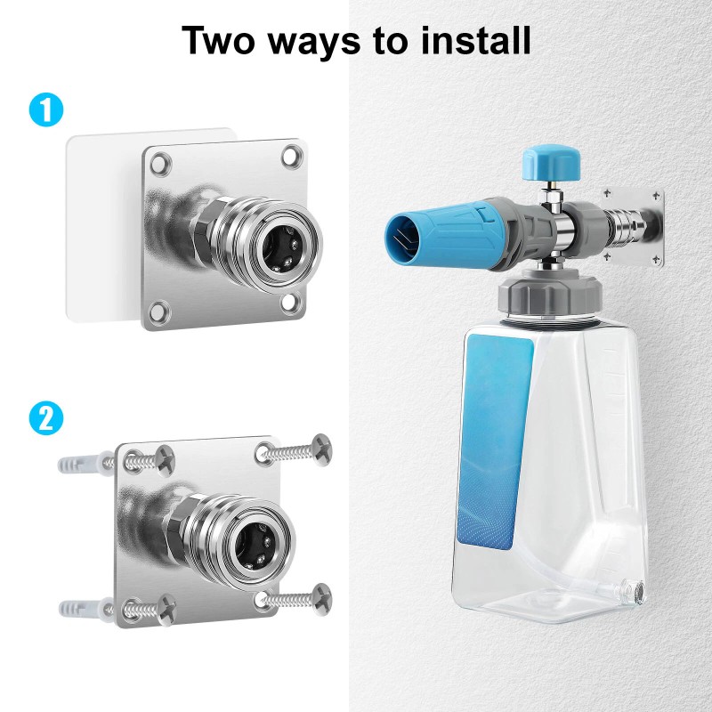 EeeKitOnline 2 pcs Foam Cannon Holder 1/4" Quick Connect Wall
