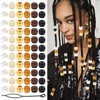 120 Pcs Loc Beads for Braids Hair Women Wooden Wood